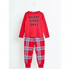G14: Kids Christmas Merry Vibes Only Pyjama (11-12 Years)